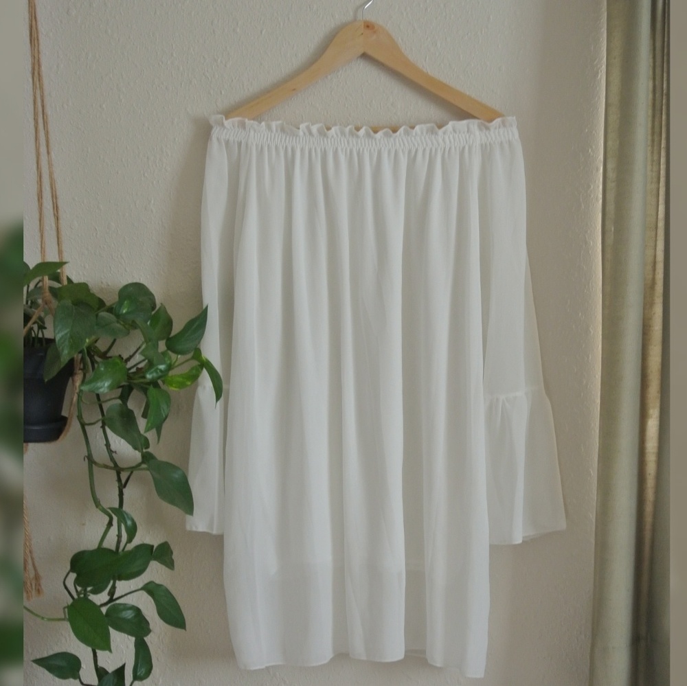 Sheer Off The Shoulder Dress